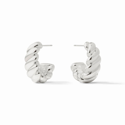 Medium Ravello Statement Hoop in Silver