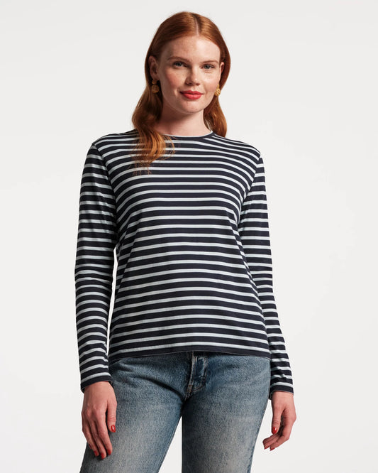 Long Sleeve Striped T Shirt Stripe Pima Cotton