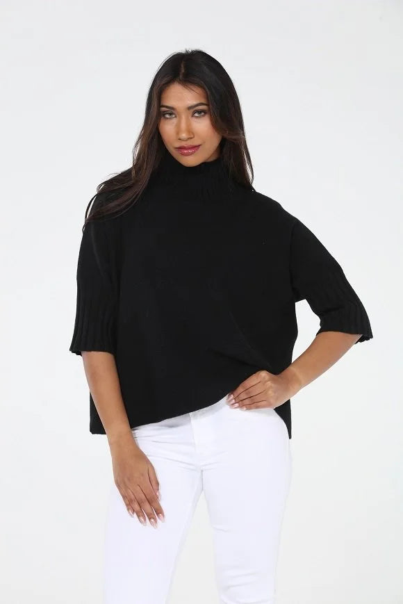 Mock Neck Swing Sweater
