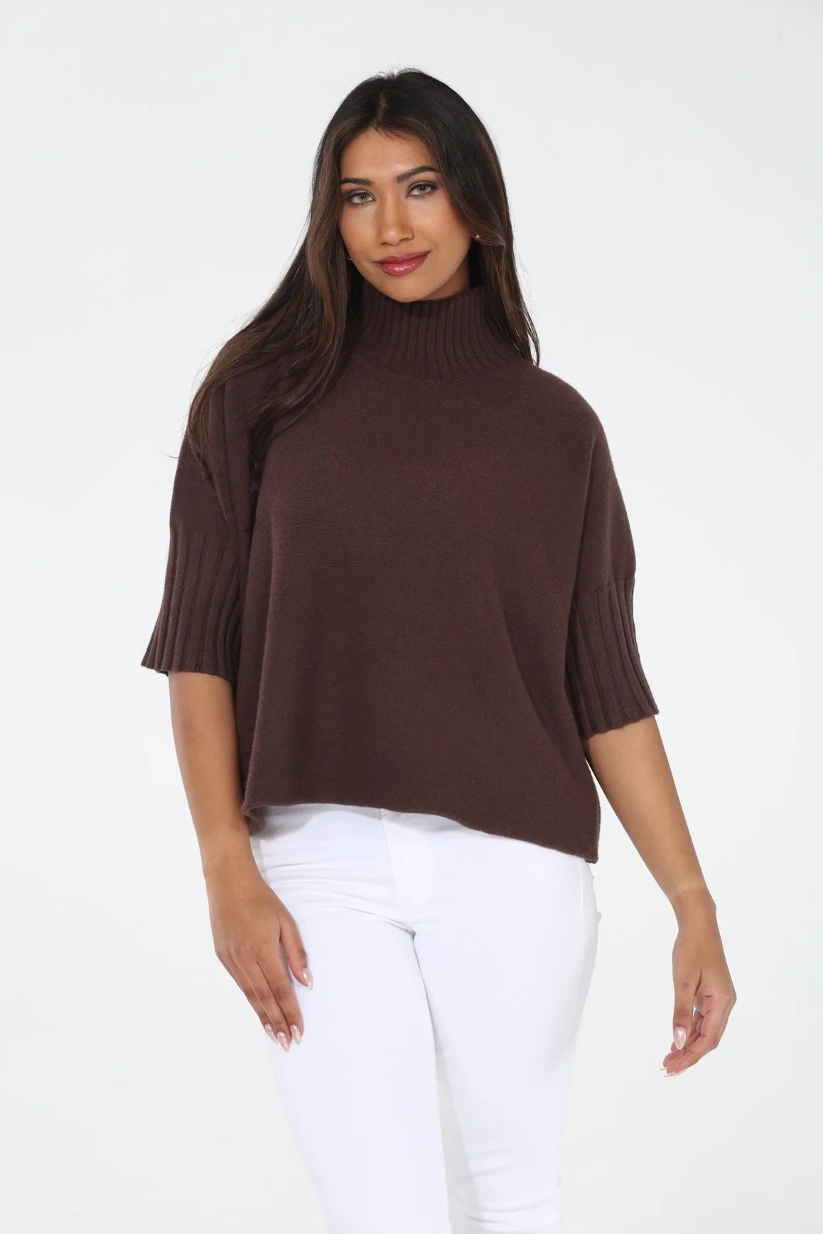 Mock Neck Swing Sweater