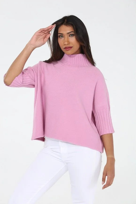 Mock Neck Swing Sweater