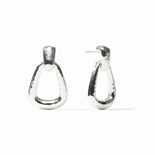 Sahara Demi Doorknocker Earring in Silver