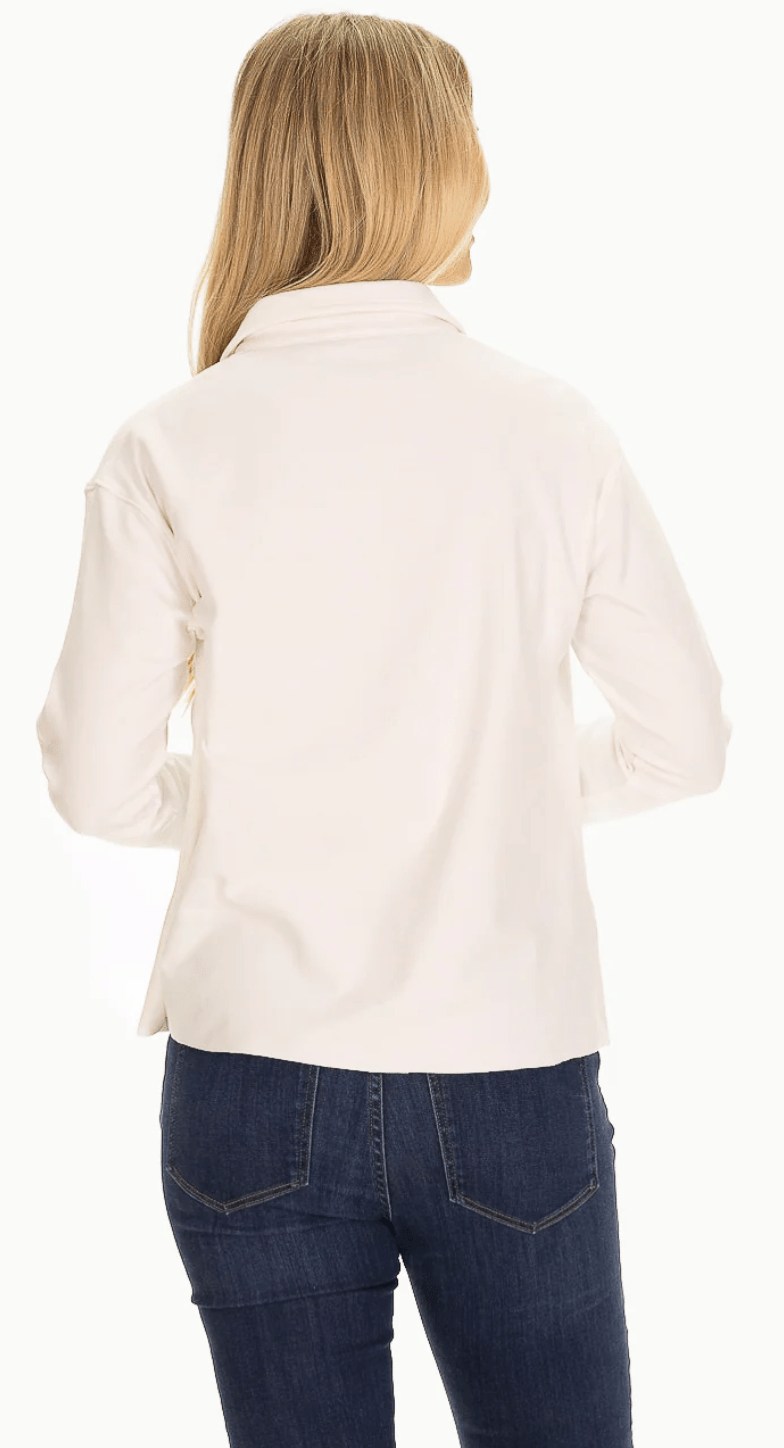 The Shea Polo in SuperSoft White - The French Shoppe