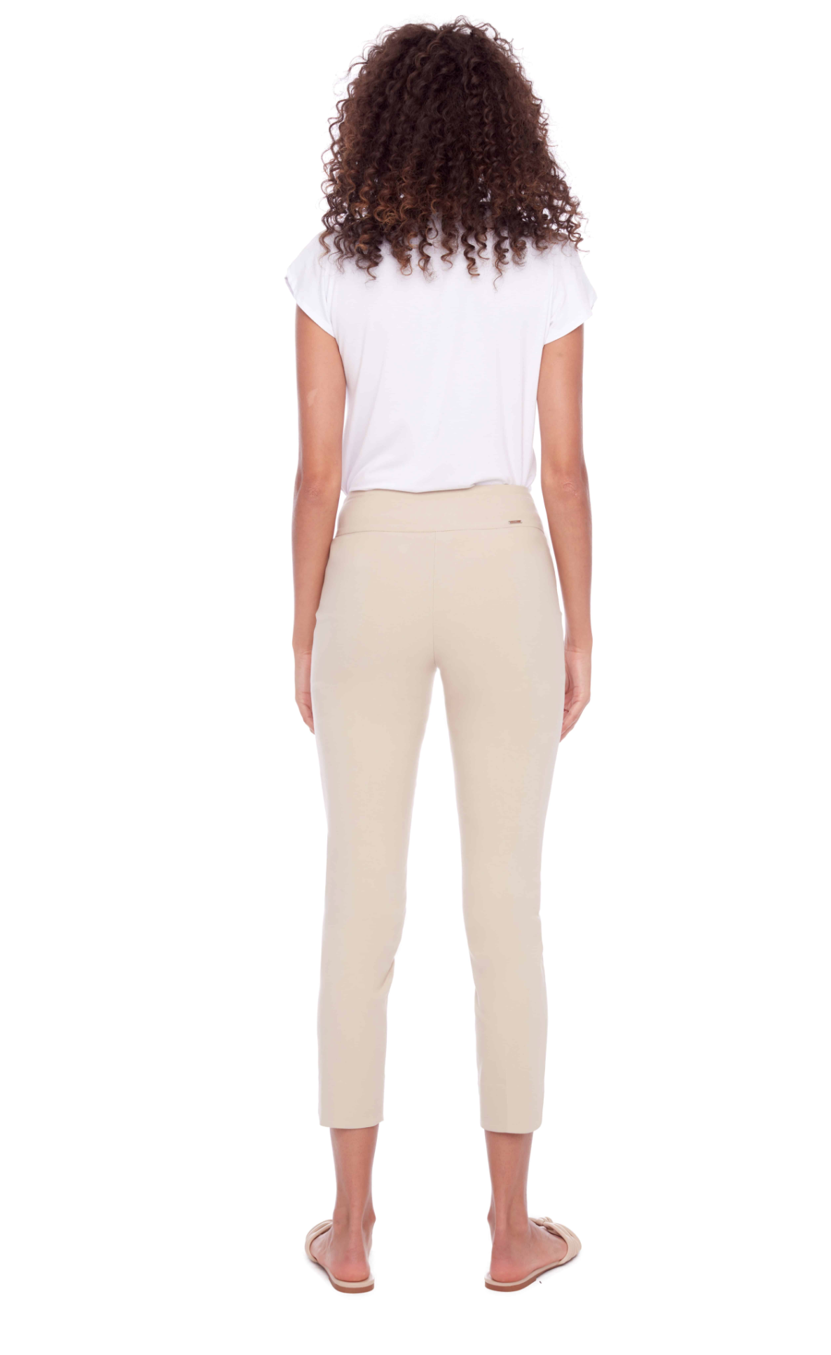 Slim Ankle Pant in Stone - The French Shoppe