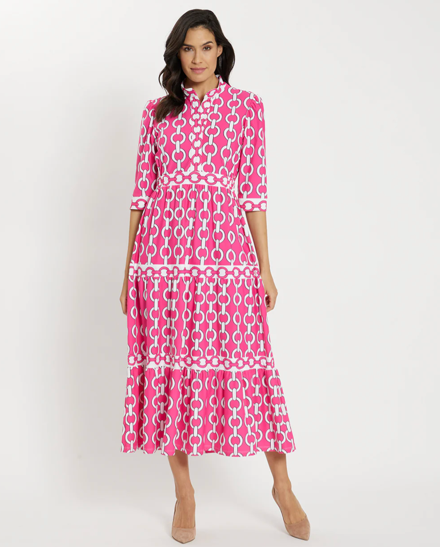 Candy Dress Jude Cloth in Grand Chains Watermelon - The French Shoppe