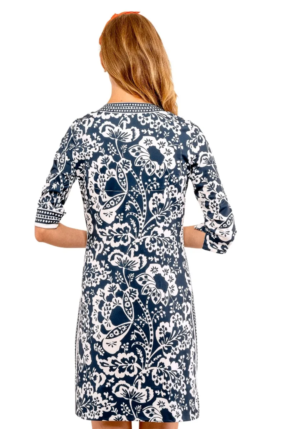 Flora Split Neck Dress - The French Shoppe