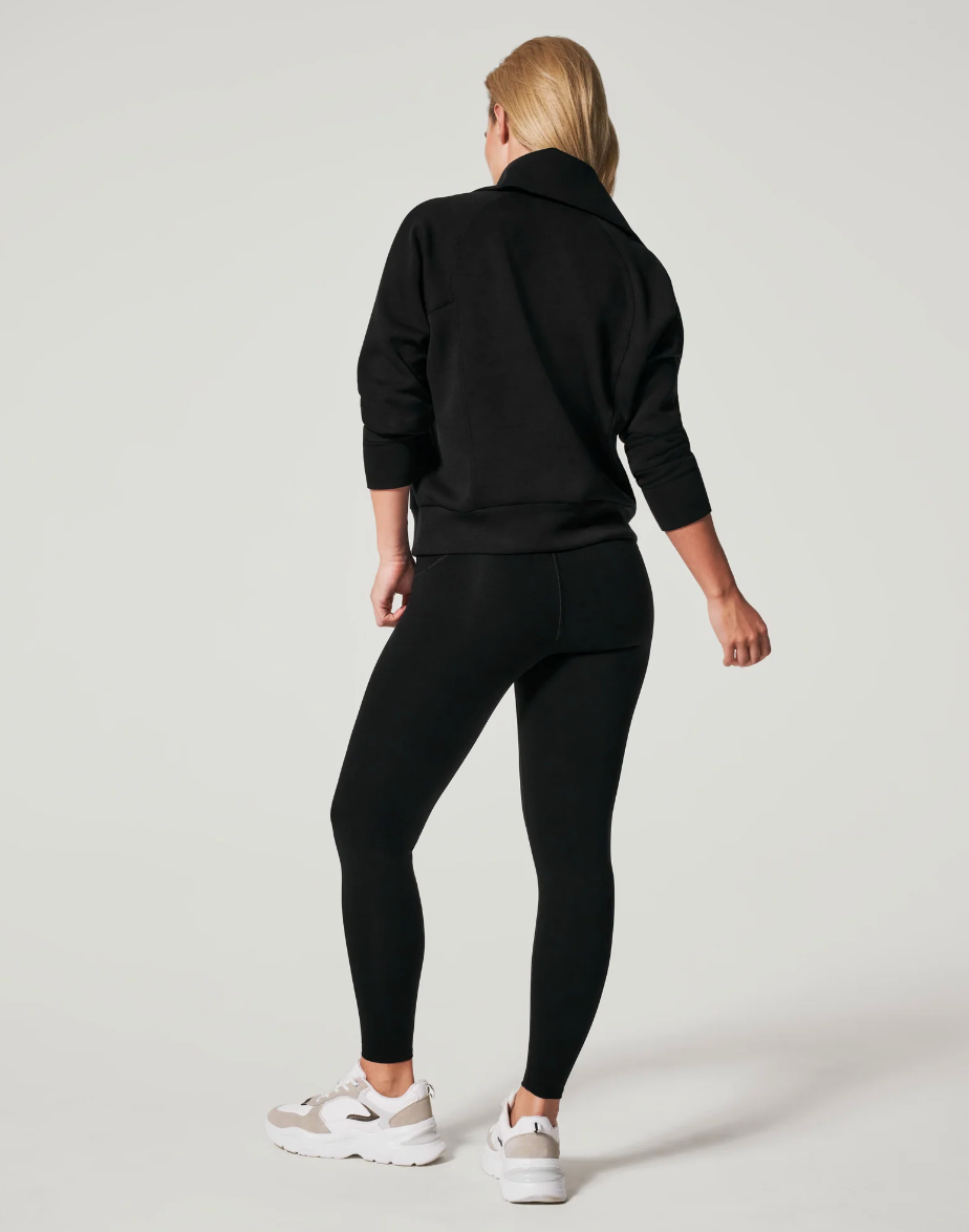 Airessentials Half Zip in Very Black - The French Shoppe