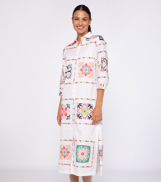Antonella Tiles Dress - The French Shoppe