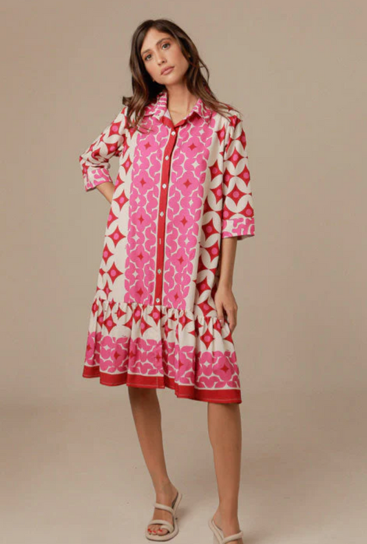 Dolly Dress in Pink - The French Shoppe