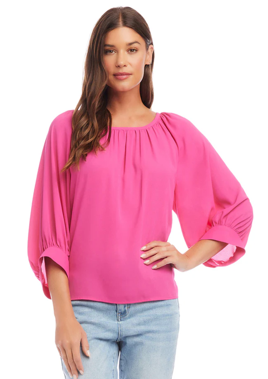 Blouson Sleeve Top - The French Shoppe