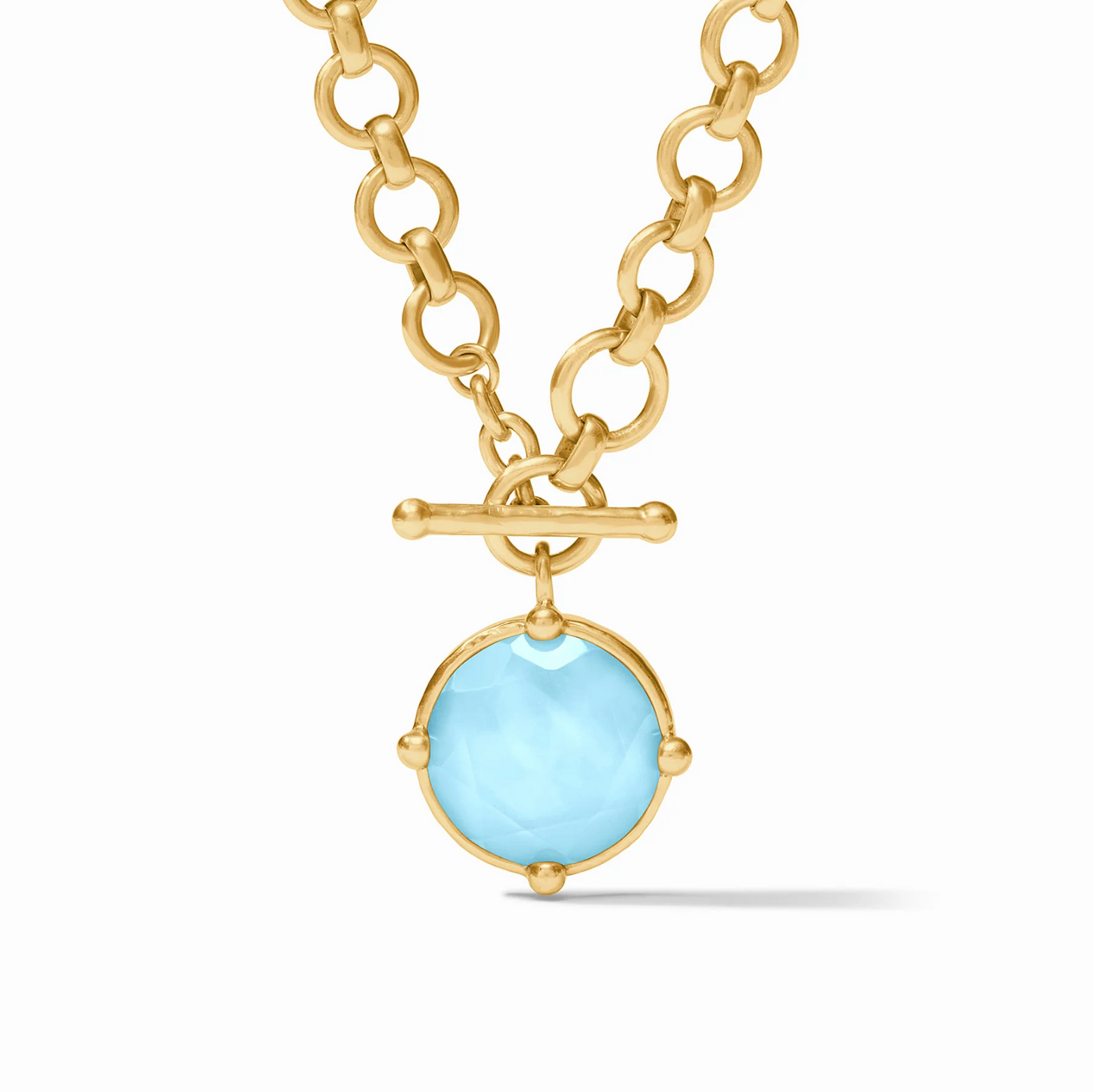 Honeybee Demi Necklace in Iridescent Capri Blue - The French Shoppe