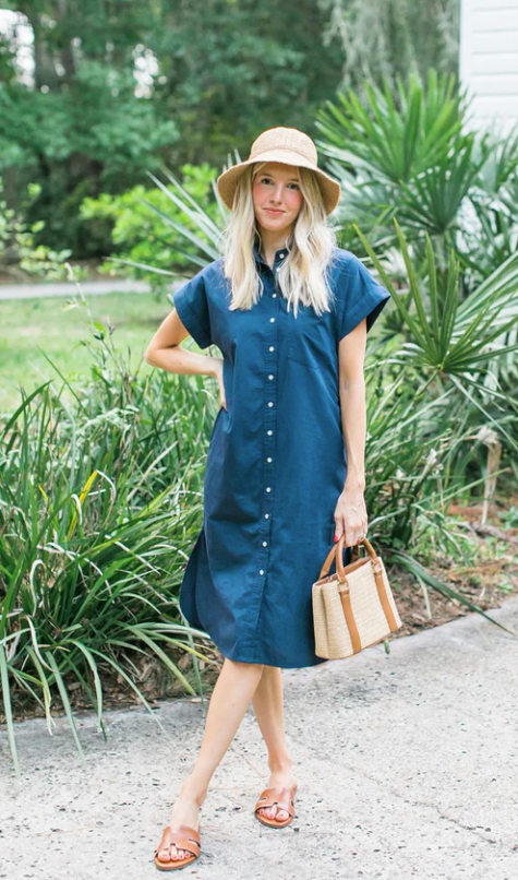 Blake Dress in Navy - The French Shoppe