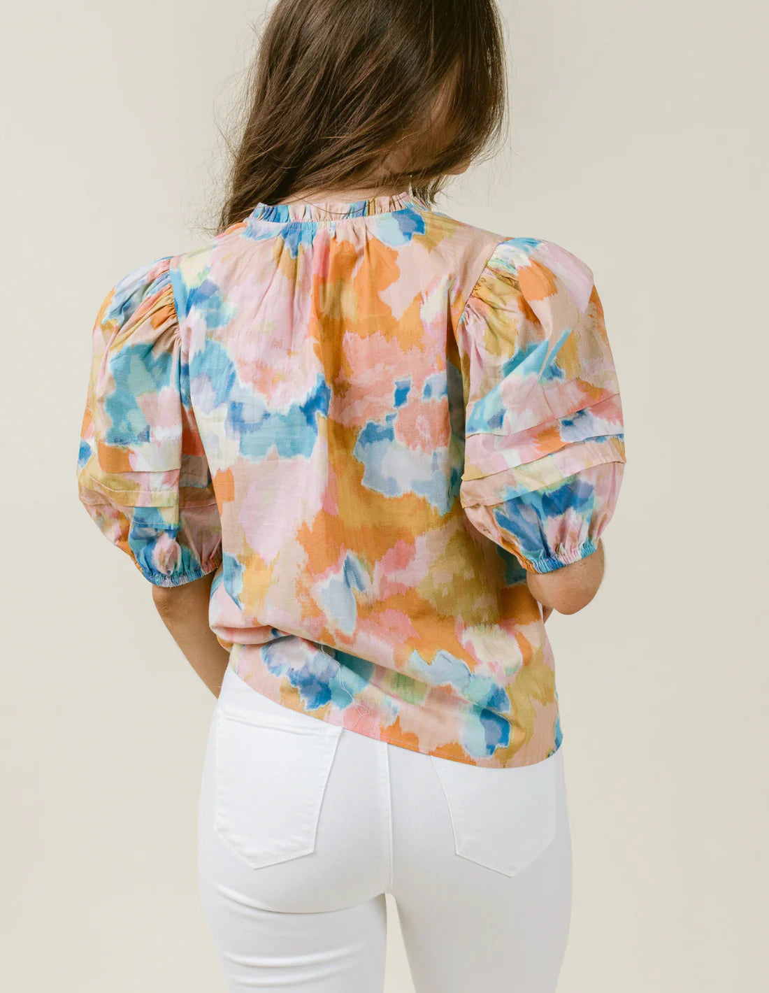 Alix Blouse in Paint Pallet - The French Shoppe