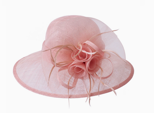 Feather Rose Lampshade Hat - The French Shoppe