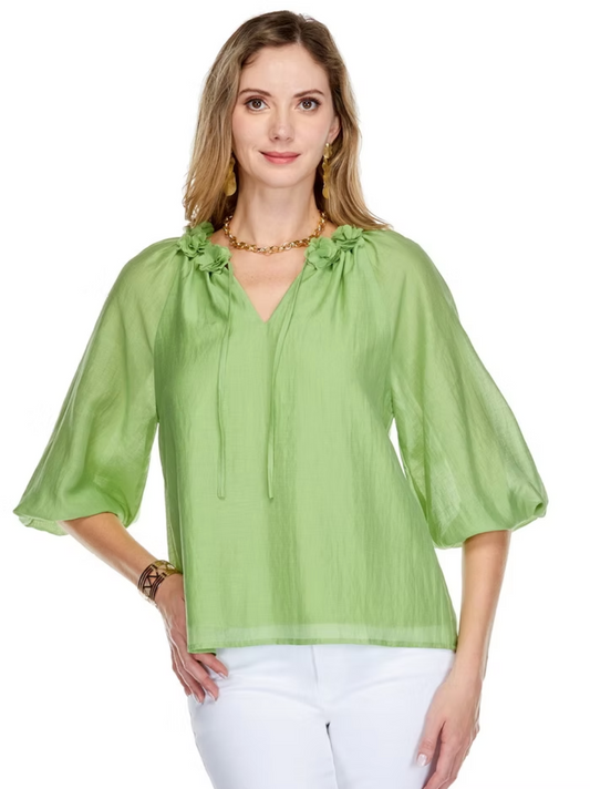 Dimensional Flowers Top