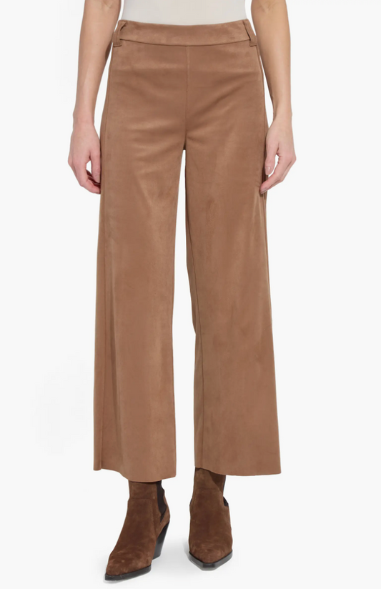 Vionette Vegan Suede Wide Leg Trouser.