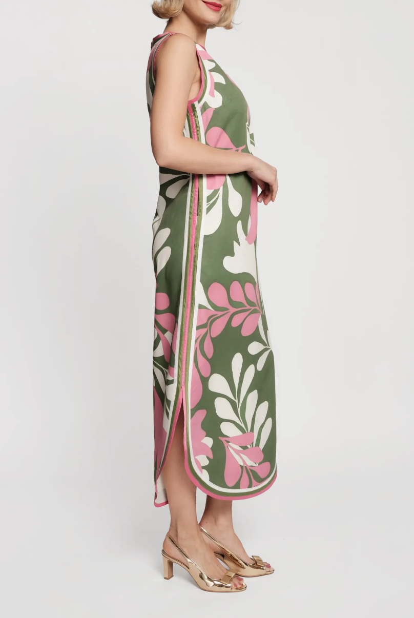 Selena Maxi Dress in Modern Palm