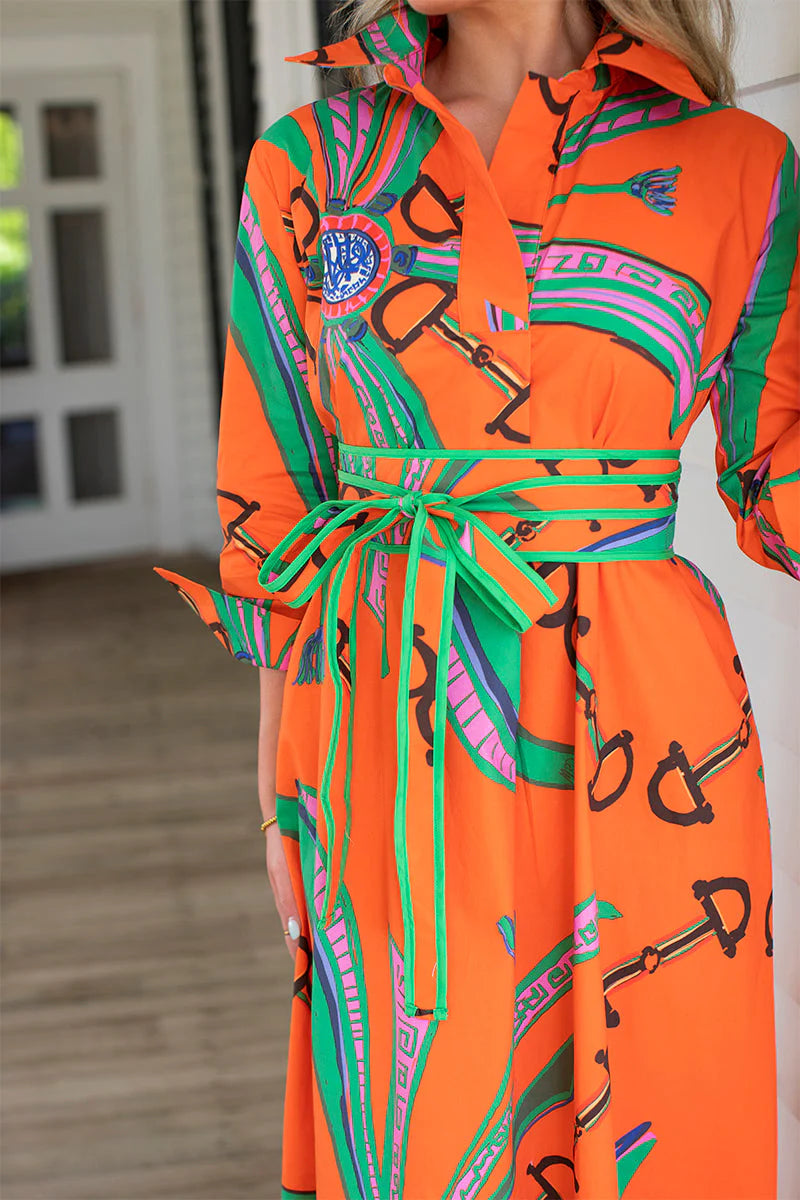 Estate Orange© Shirt Dress Long