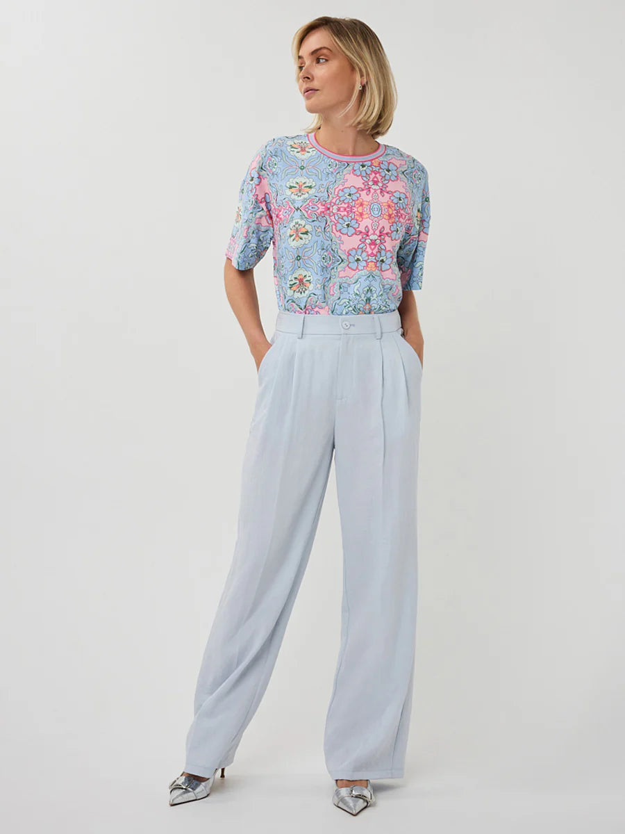 Print Round Neck Top