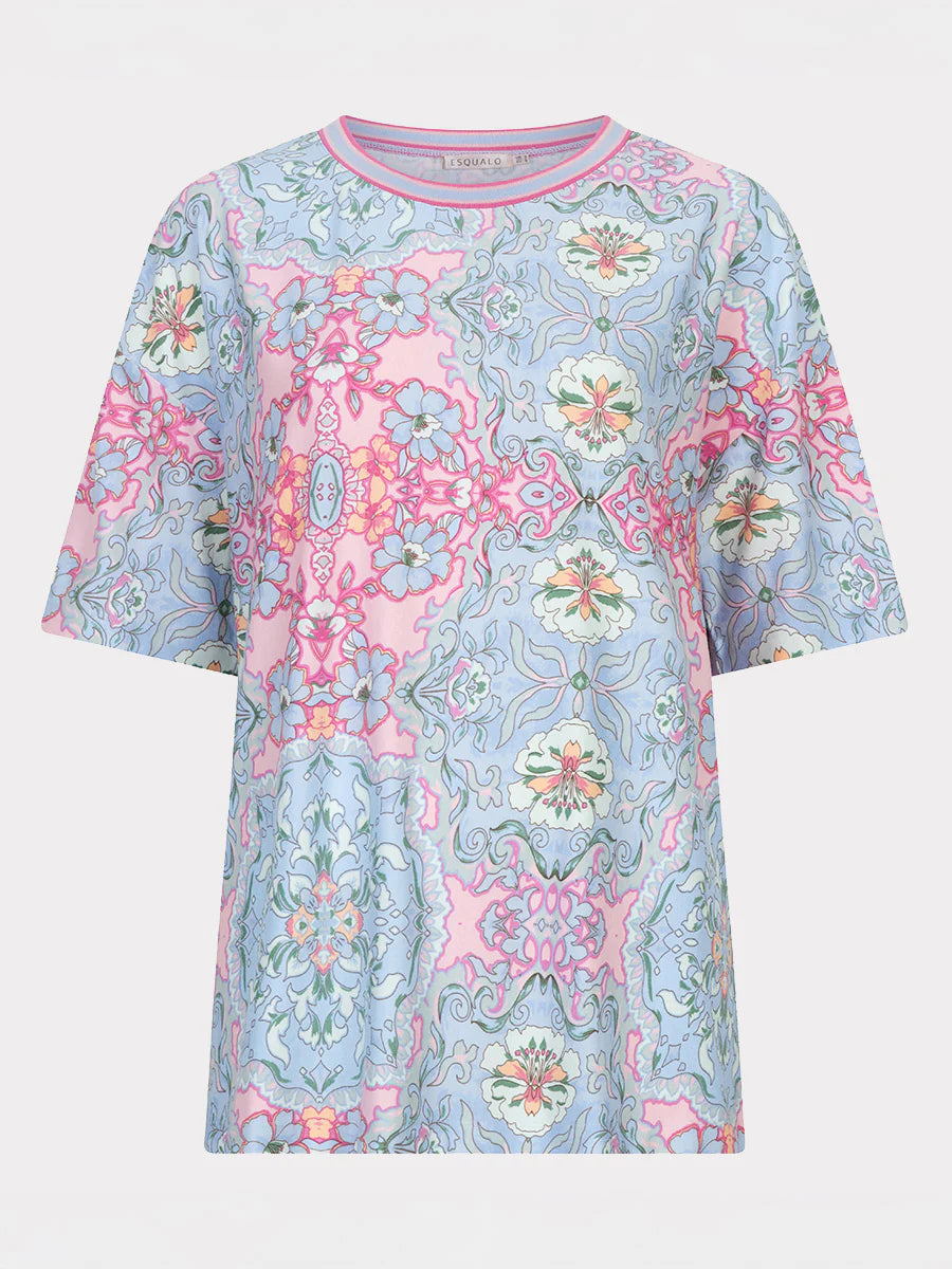 Print Round Neck Top