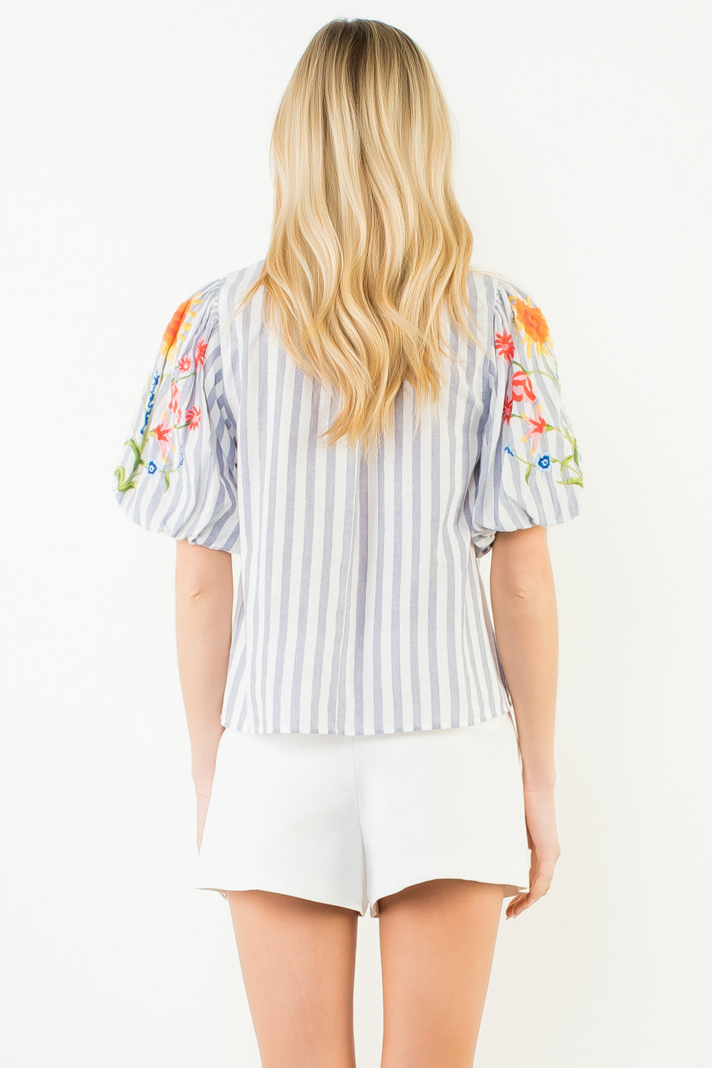 Stripe Blooms Top