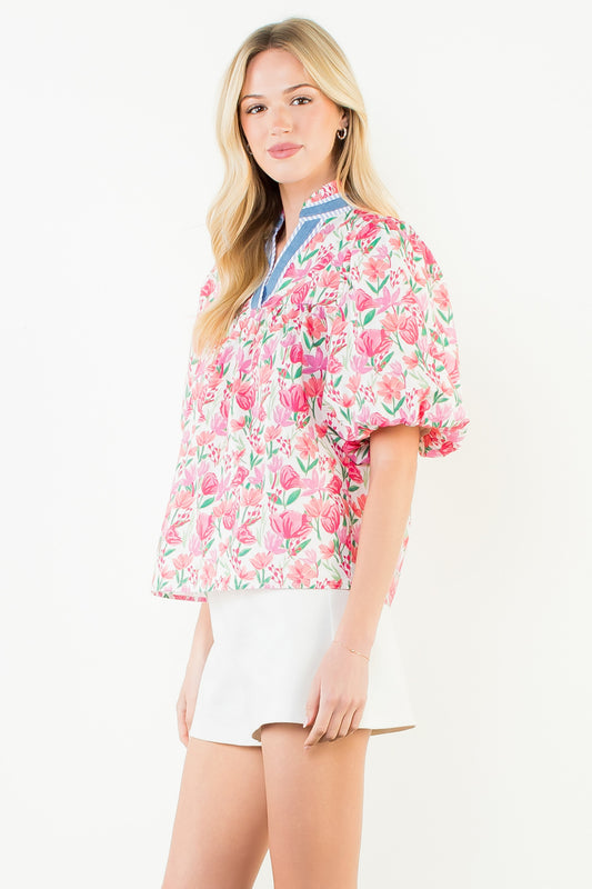 Pink Garden Top