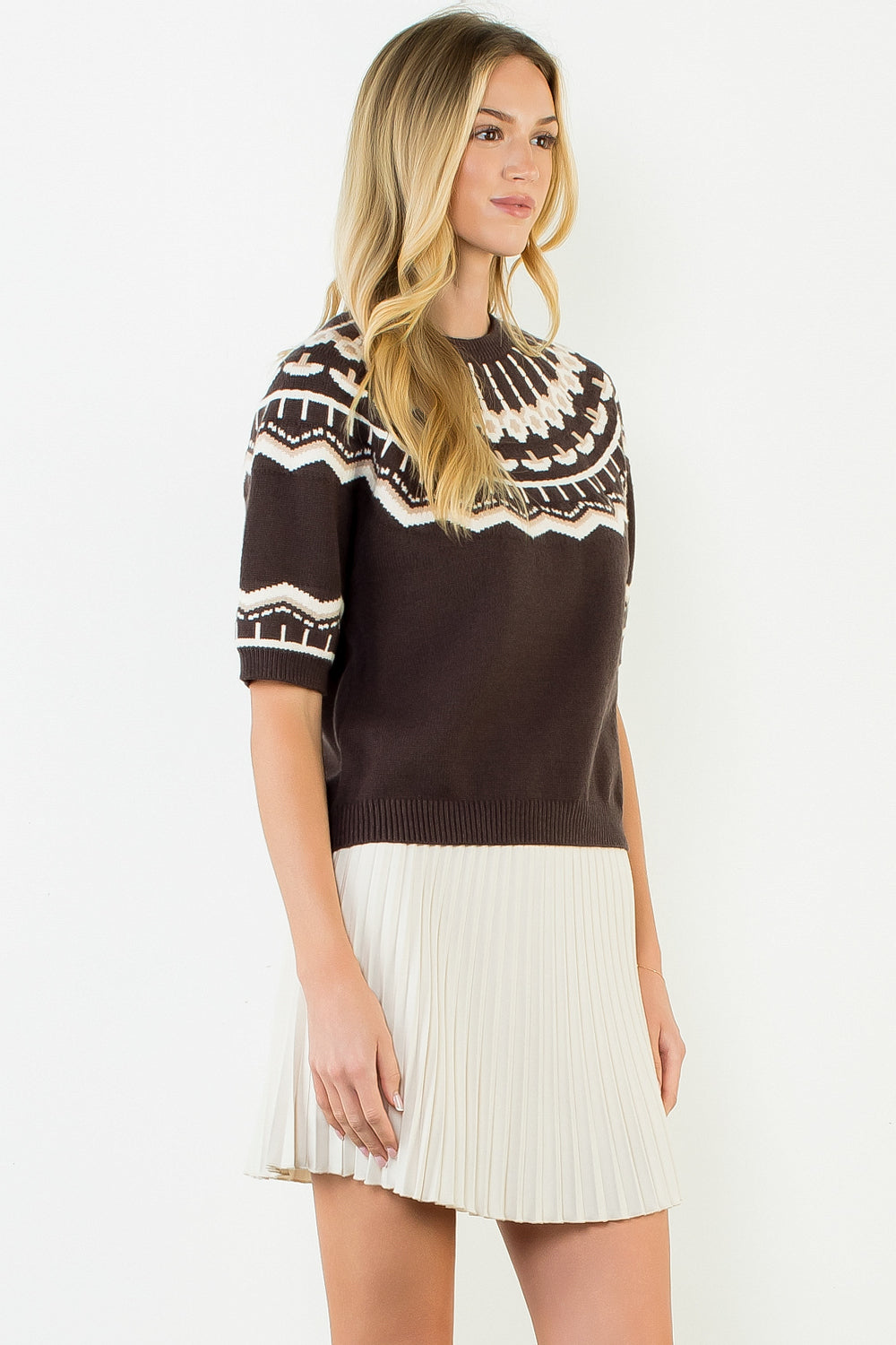 Brown Fair Isle Sweater