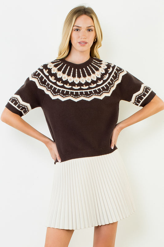Brown Fair Isle Sweater