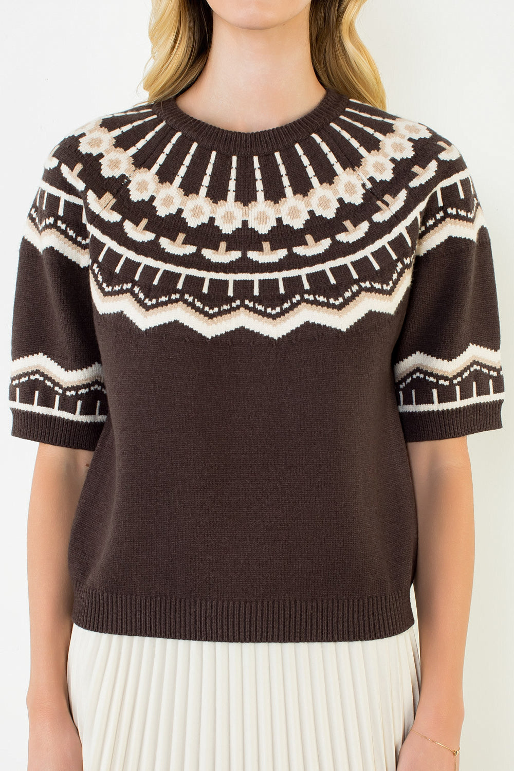 Brown Fair Isle Sweater