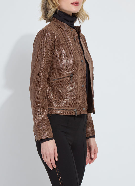 Porter Foil Vegan Suede Moto.