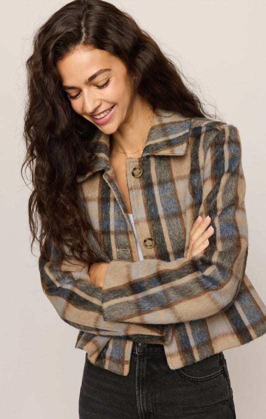 Petra Plaid Shrunken Jacket