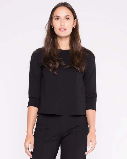 Ponte Knit 3/4 Sleeve Top