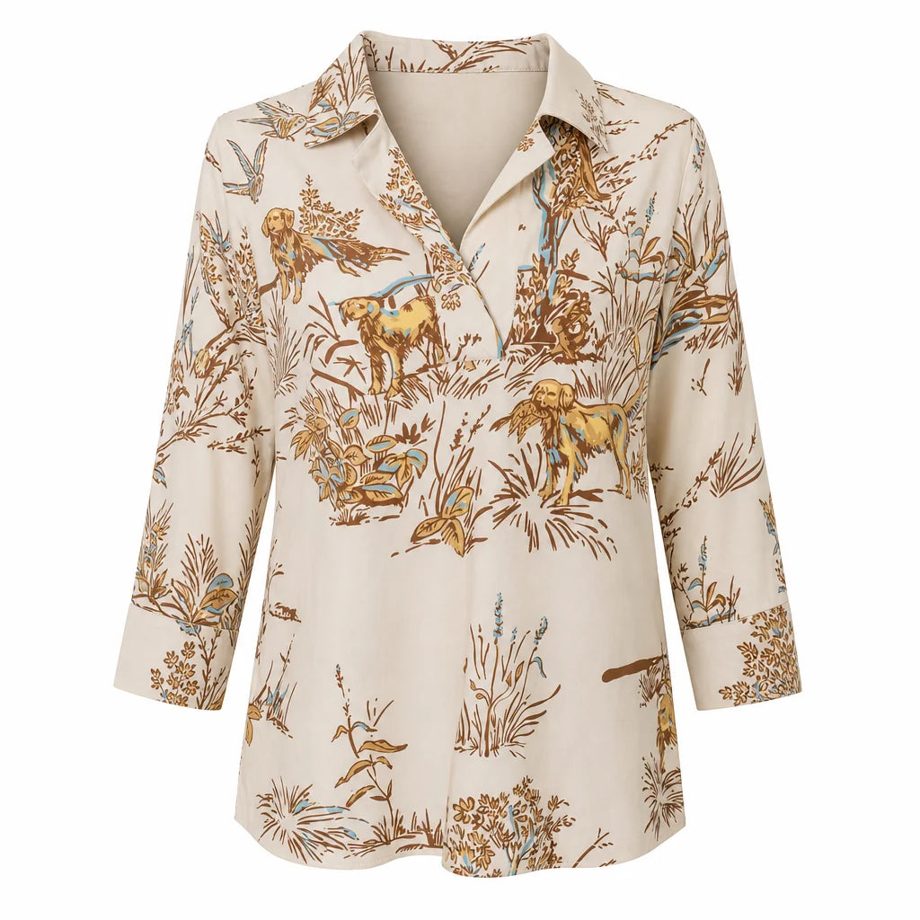 Ruthie Top in Maple Field & Feather