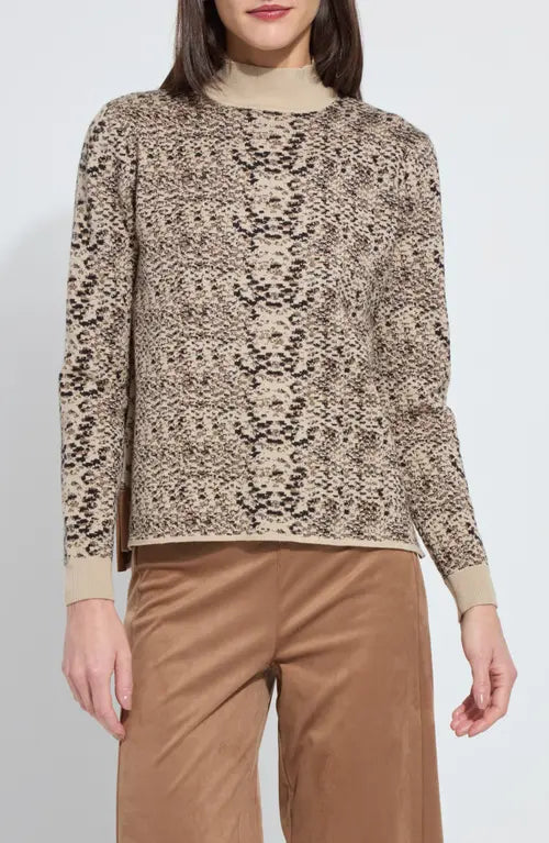 Declan Mock Neck Jacquard Sweater.