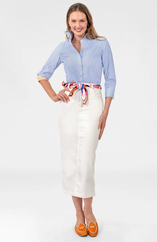 Boyfriend Cotton Shirt in Stripe