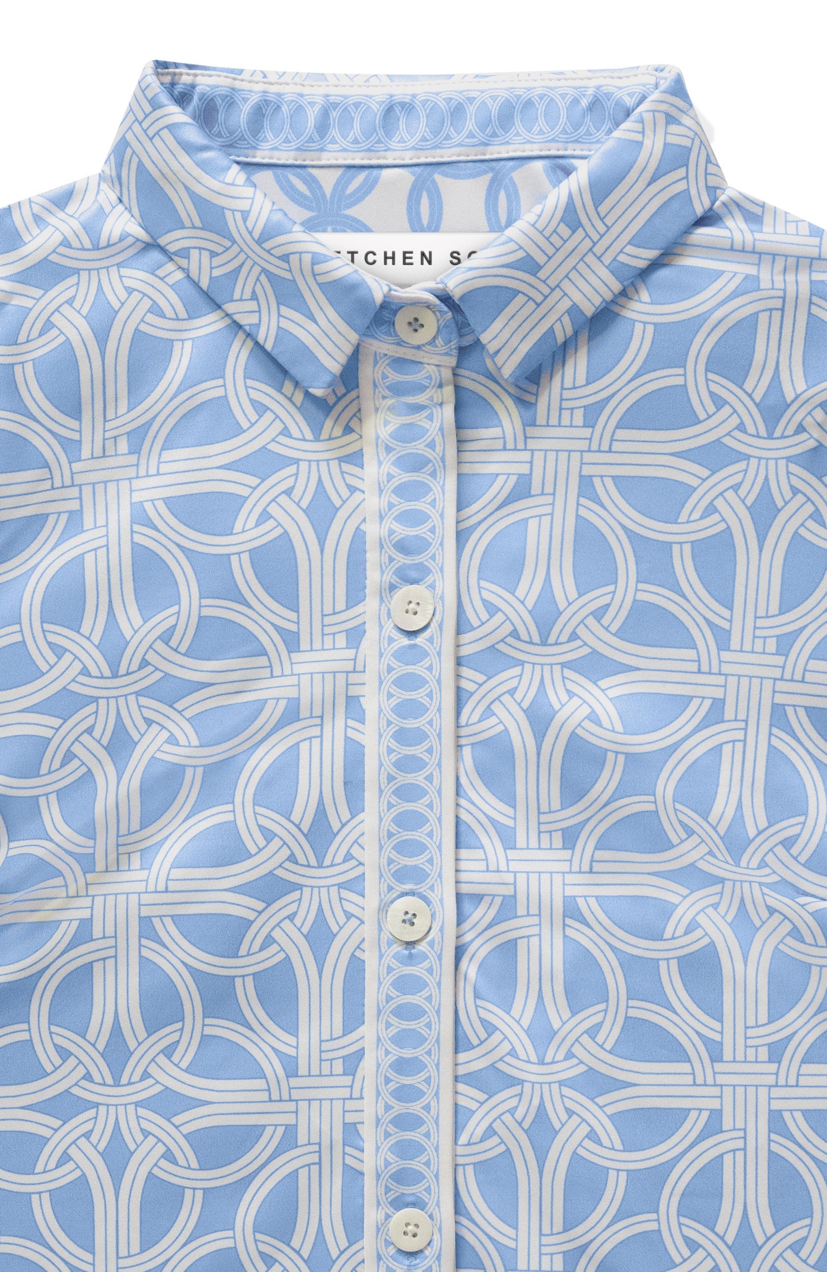Boyfriend Shirt in Ring Toss - XS / Peri - Tops-Novelty/Cut & Sewn