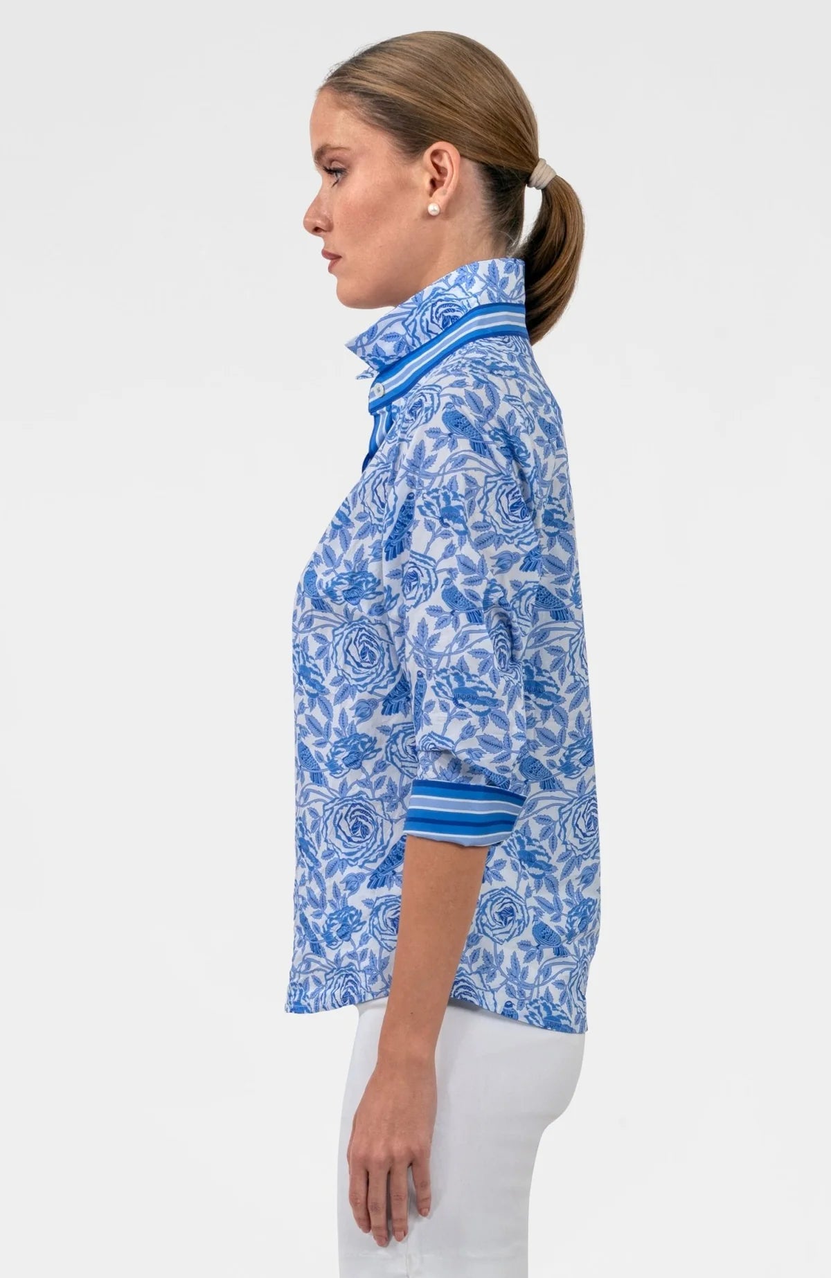 Boyfriend Shirt in Smell The Roses