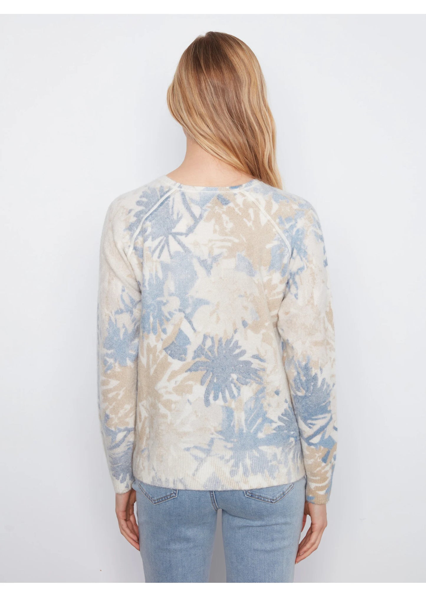 Reversible Printed Raglan Sweater