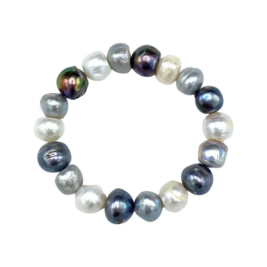 Dark Mix Stretch Bam Bam Bracelet on Elastic - Jewelry