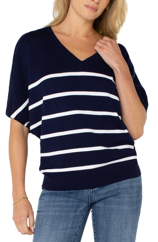 Dolman V Neck Sweater - Sweater