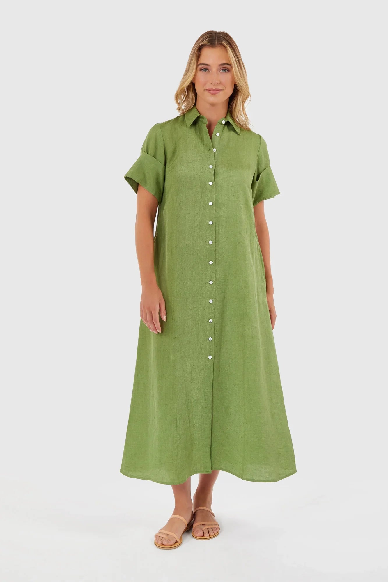 Gibbons Dress in Boxwood - Dress