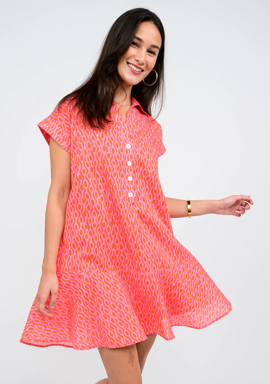 Graphic Print Dress - Dress