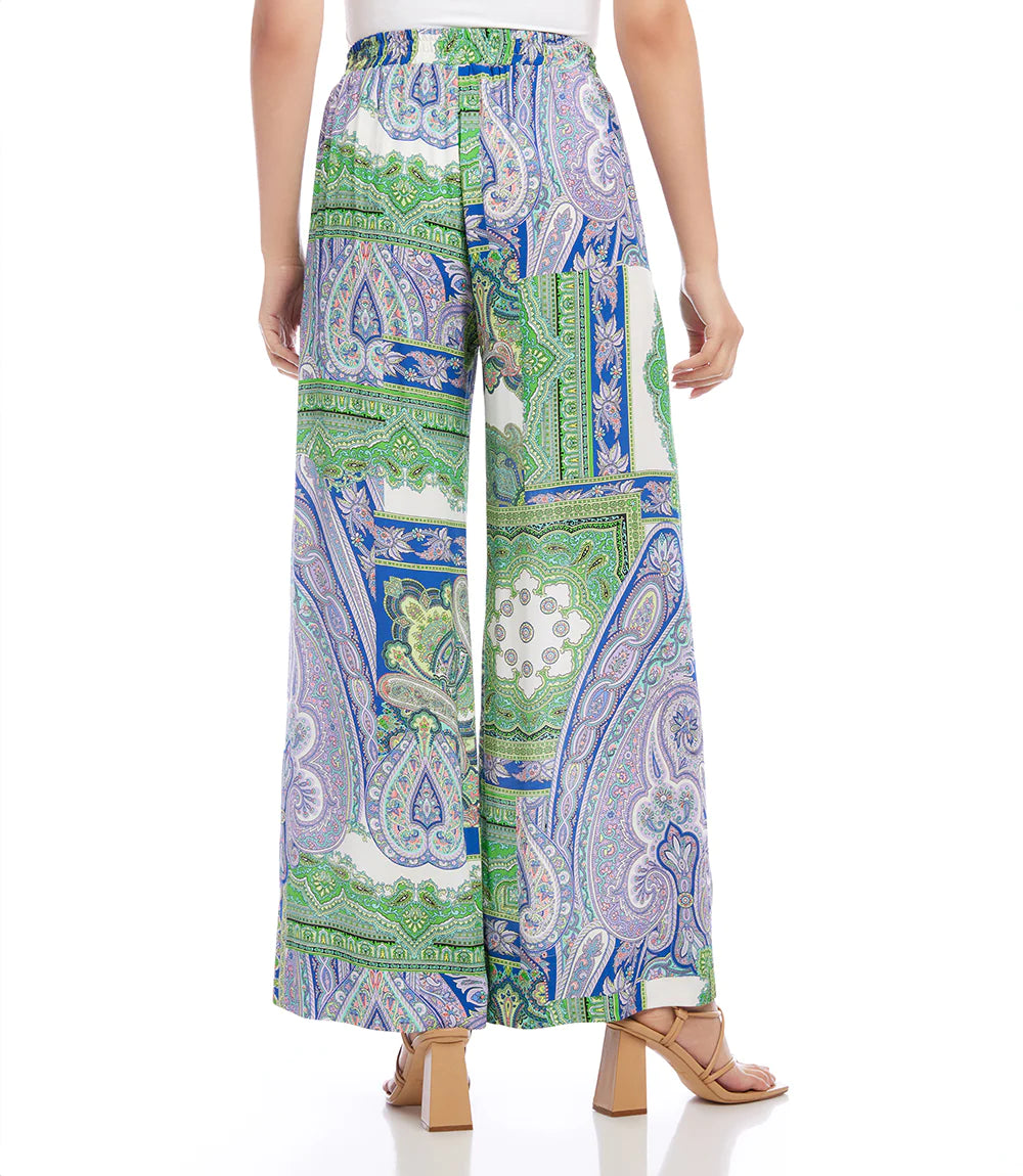 Wide Leg Pants in Paisley - The French Shoppe