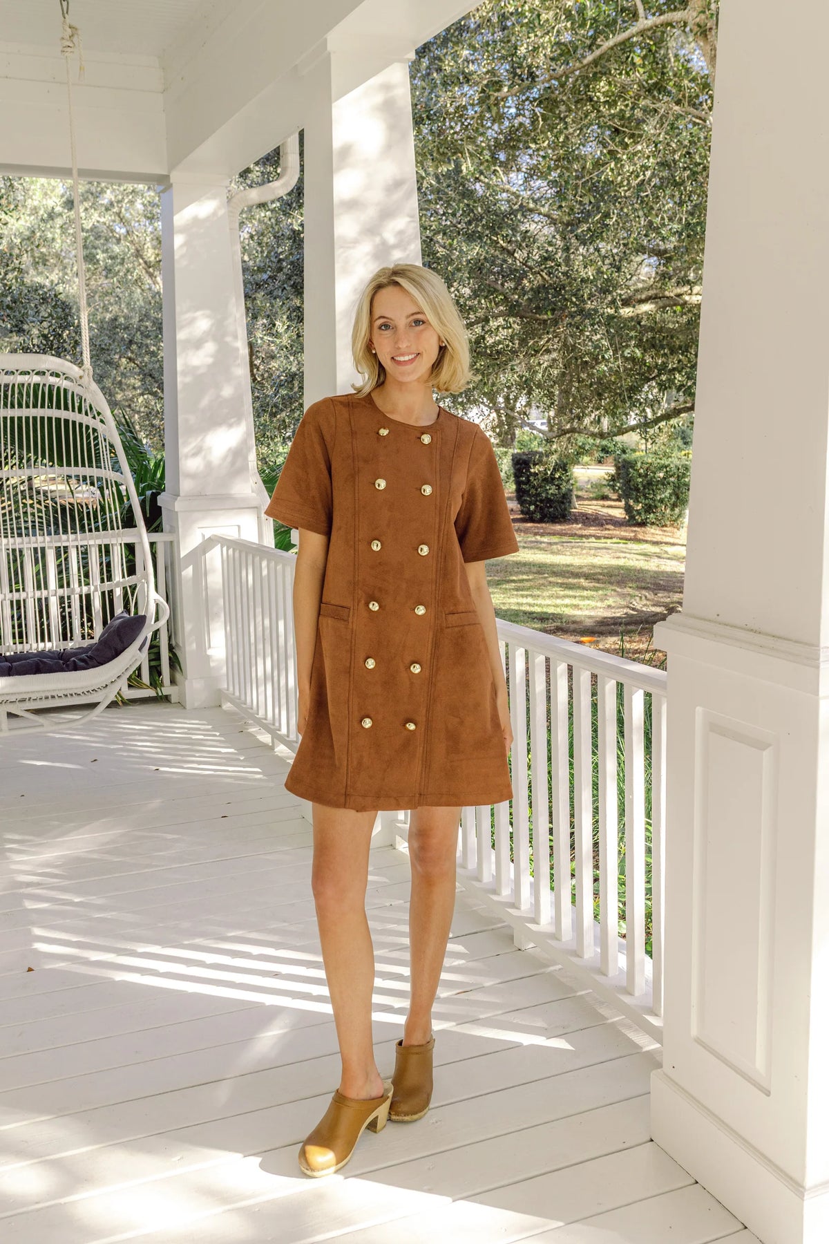 Button Front Shift Dress