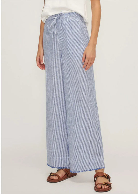 Kauri Stripe Pant - Small / Navy Stripe - Pants