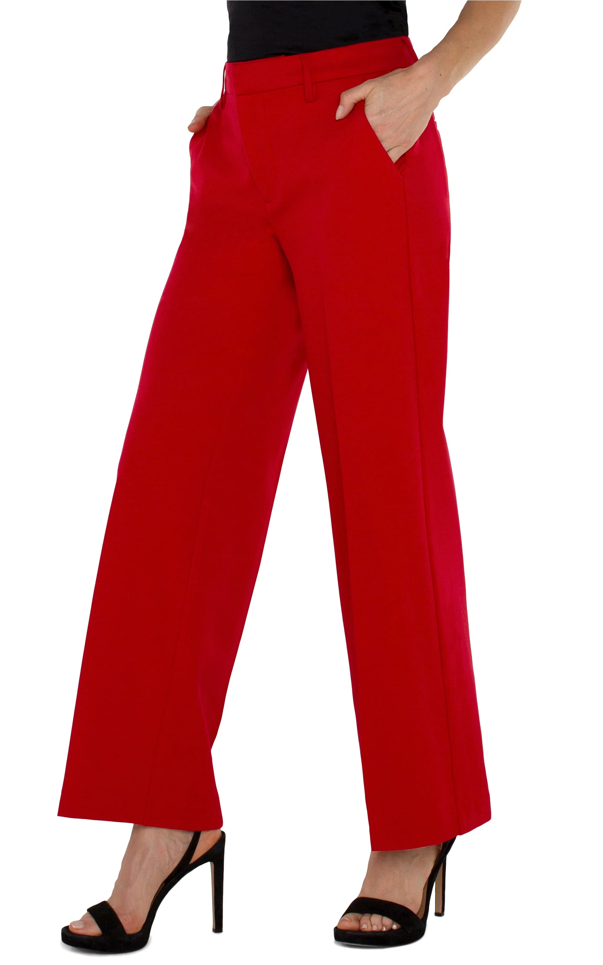 Kelsey Wide Leg Trouser - 4 / Tango Red - Pants