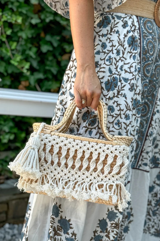 Macrame Palm Citrone Large Bag - Large / Citron - Accessories