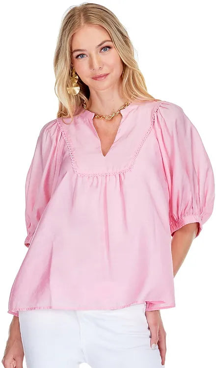 Pinky Top - Small / Pink - Tops-Woven/Blouses
