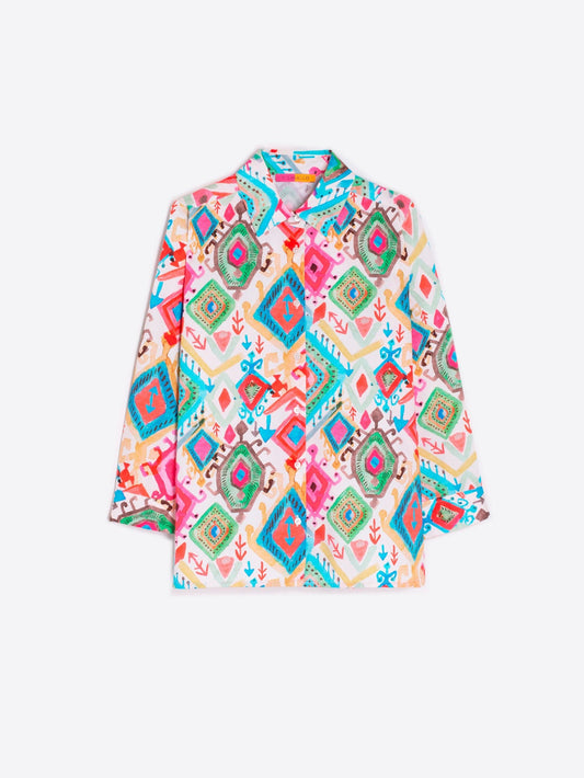 Poline Ikat Top - Tops-Novelty/Cut & Sewn