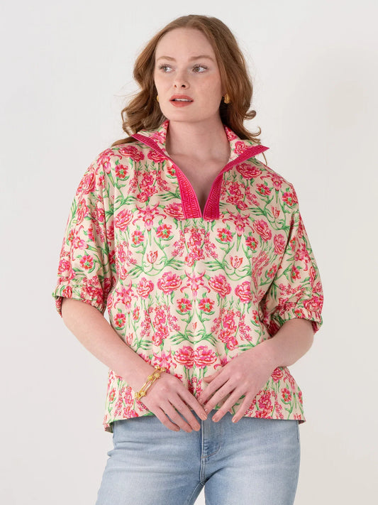 Poppy Top - XS / Garden Cheetah - Tops-Novelty/Cut & Sewn